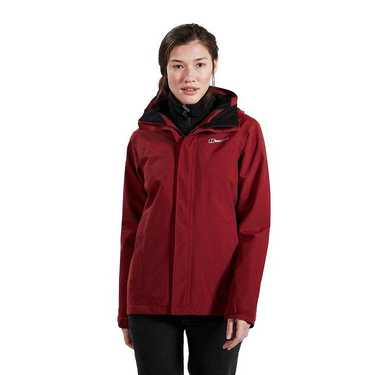 Dámska Nepremokavá Bunda Berghaus Gore Tex Hillwalker Interactive Tmavo Červené Slovensko 2709XDZCR